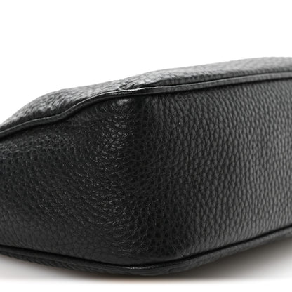 Prada Vitello Daino Pochette Bag Black 10 of 12