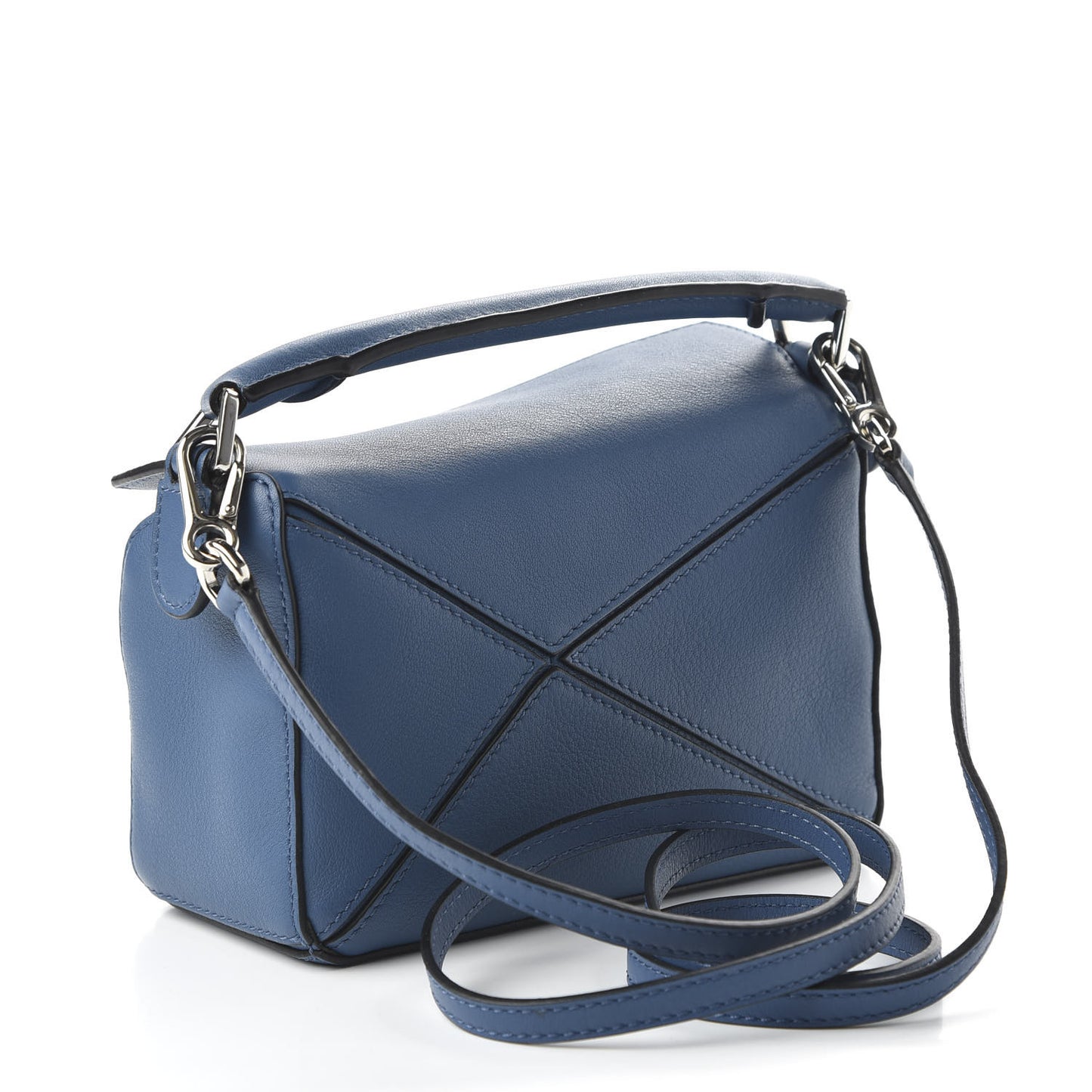 Calfskin Mini Puzzle Bag Blue