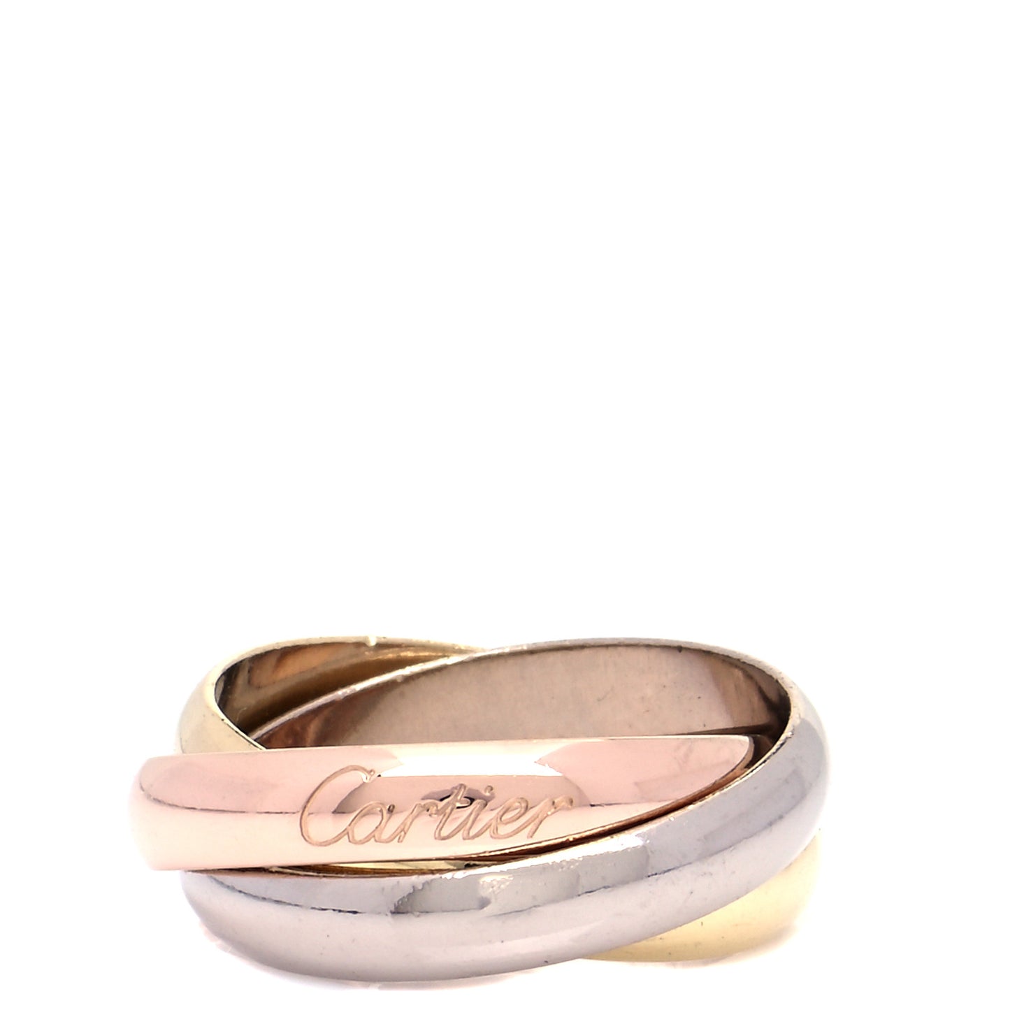 18K Pink Yellow White Gold Classic Trinity Ring 51 5.75