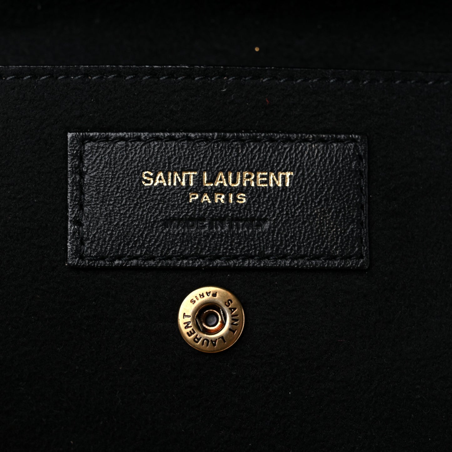Lambskin Teddy Drawstring Bag Gold