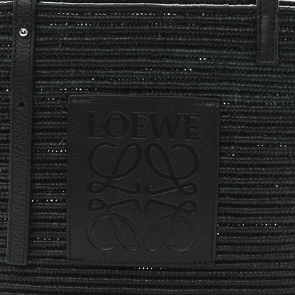 Loewe Raffia Square Small Basket Tote Bag Black 7 of 10
