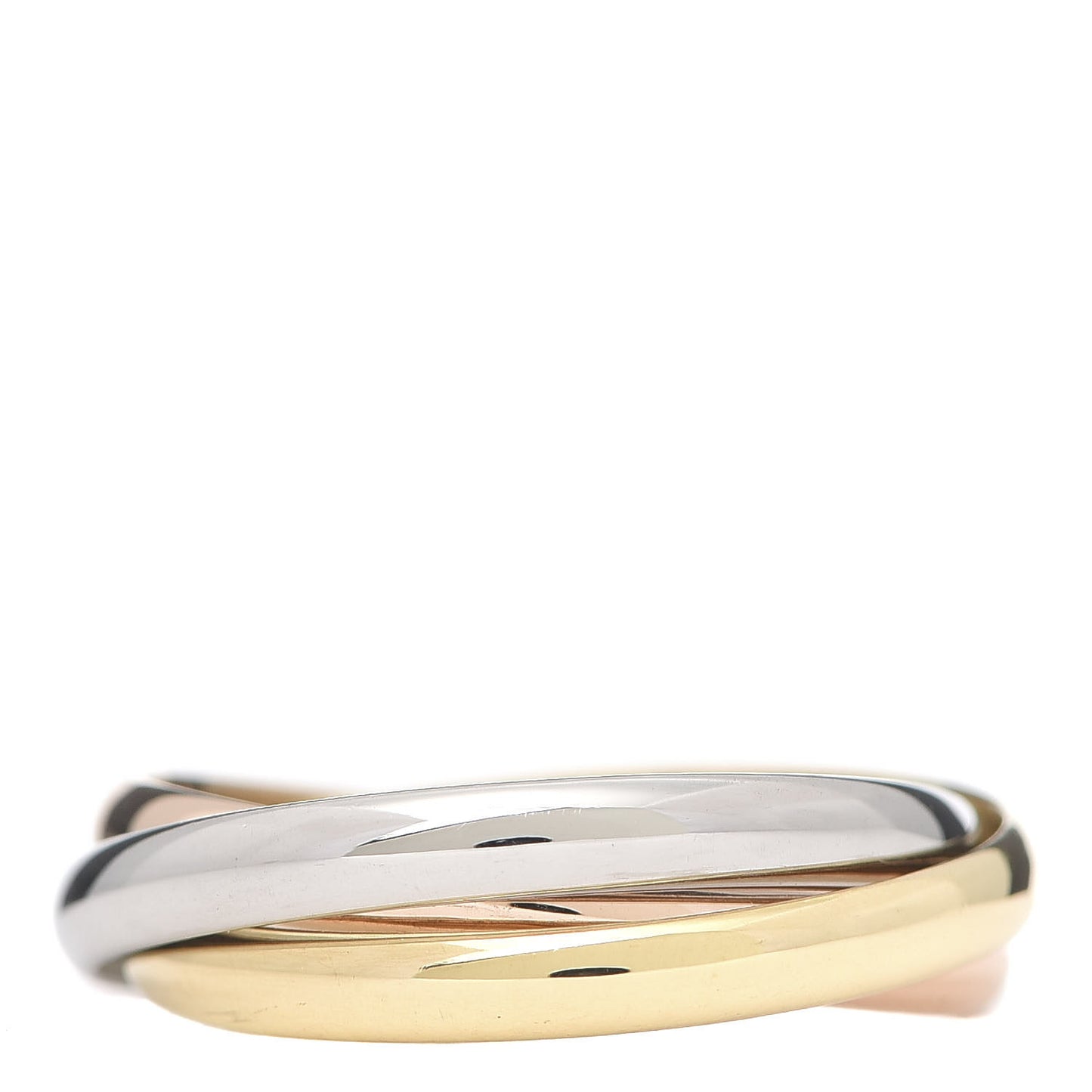 18K Pink Yellow White Gold Small Trinity Ring 55 7.25