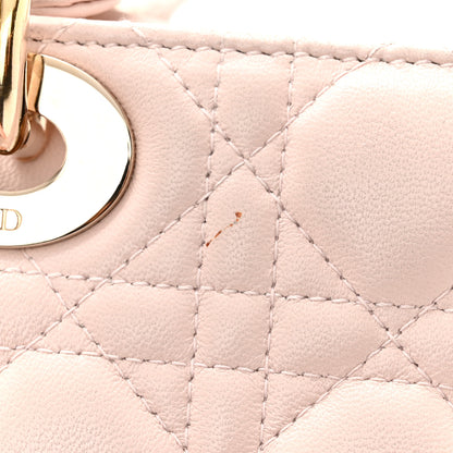 Christian Dior Lambskin Cannage Mini Lady Dior Rose Poudre 13 of 13