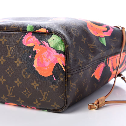 Louis Vuitton Monogram Roses Neverfull MM 6 of 21