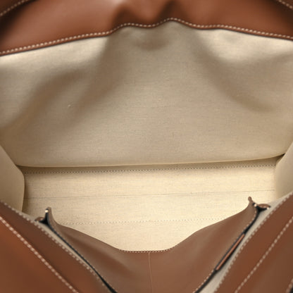 Burberry Canvas Smooth Calfskin Two Tone Medium Pocket Bag Natural Malt Brown 5 of 9