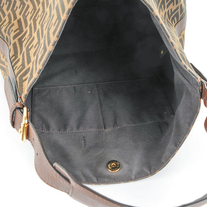 Fendi Zucca Vitello Artic Large Hobo Tobacco Castagna 5 of 7