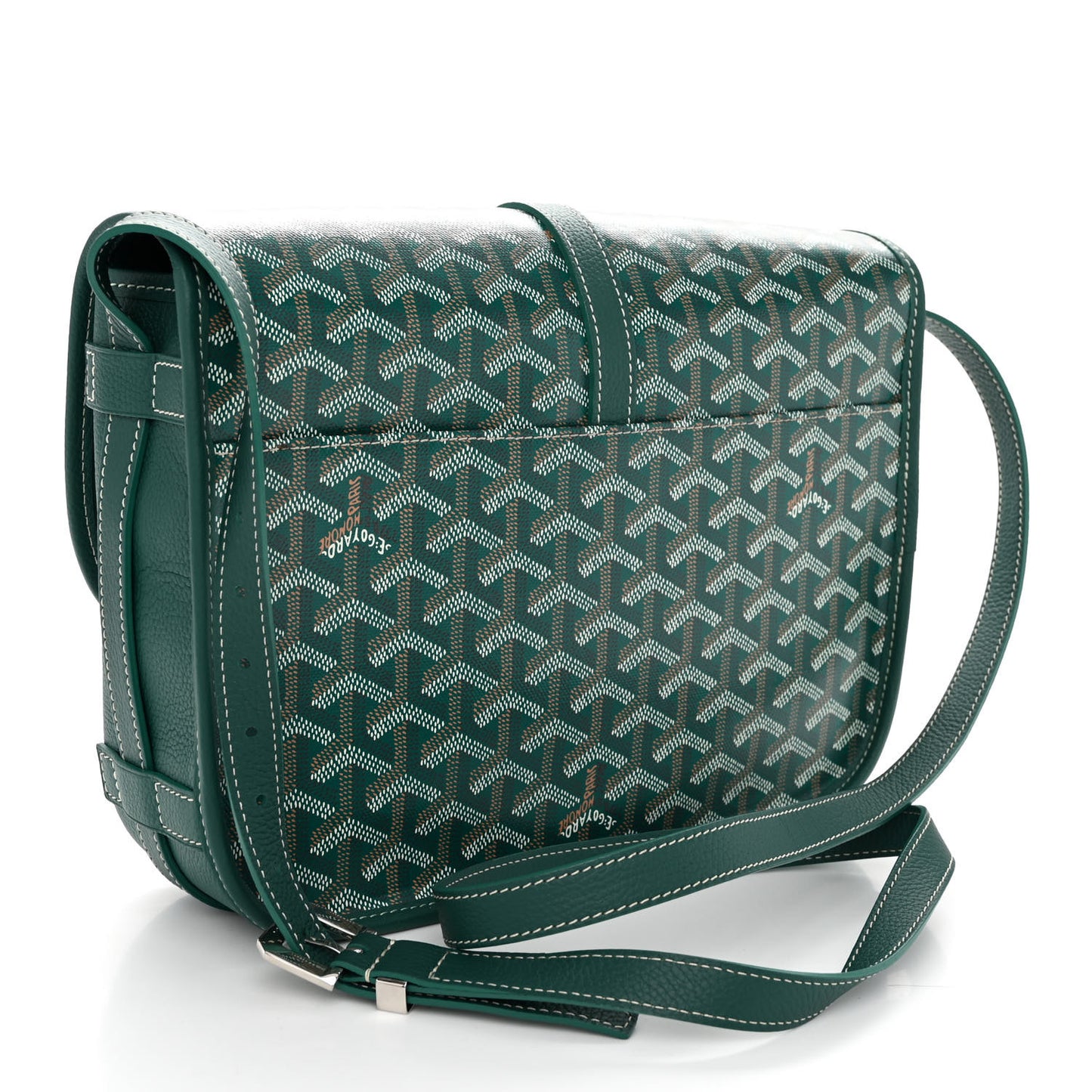 Goyardine Belvedere II MM Messenger Bag Green