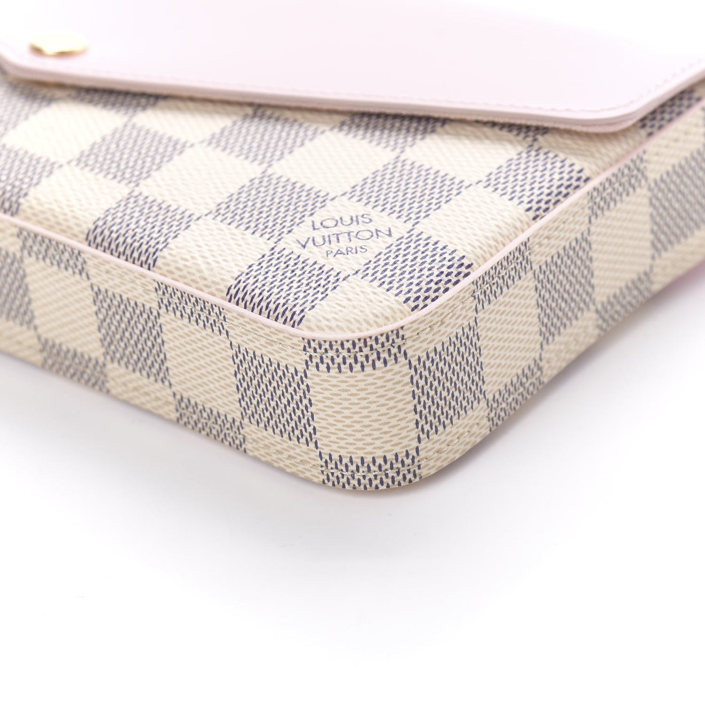 Damier Azur Calfskin Pochette Felicie Eau de Rose