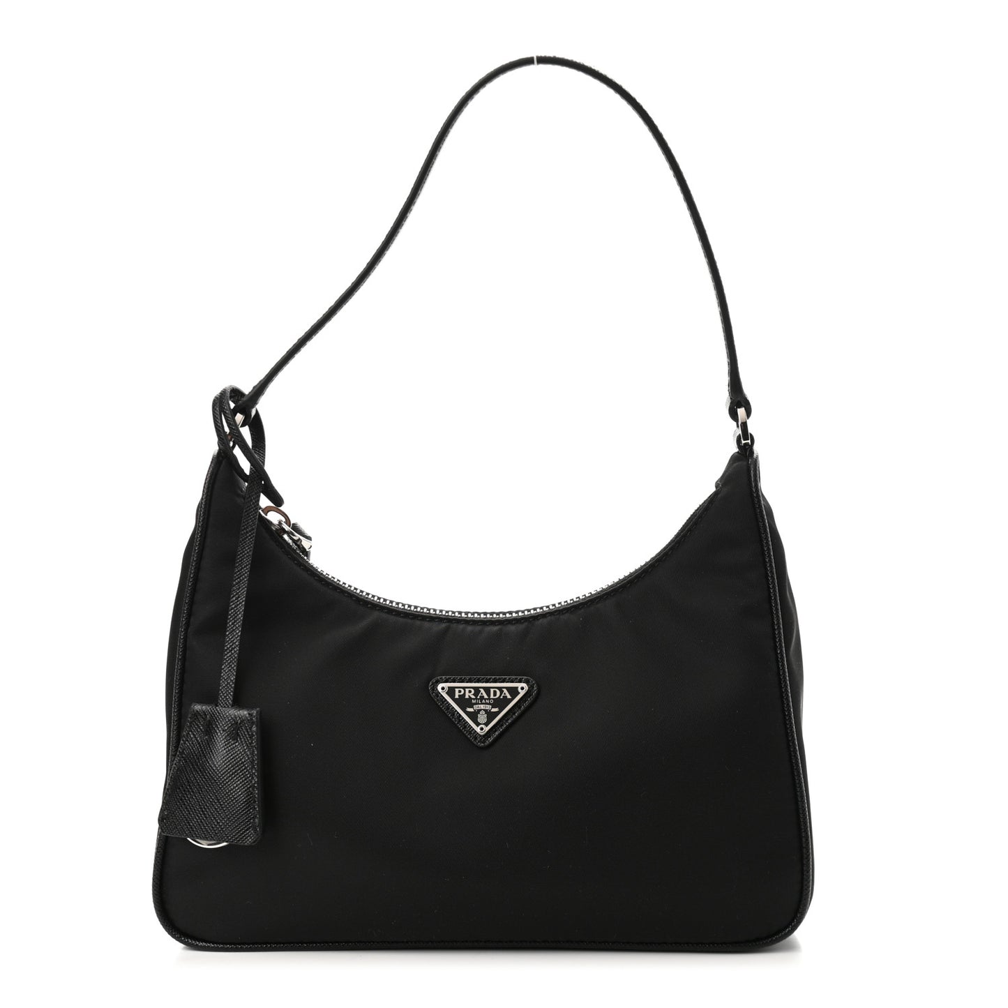 Tessuto Nylon Saffiano Mini Re-Edition 2005 Bag Black