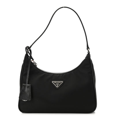 Prada Tessuto Nylon Saffiano Mini Re-Edition 2005 Bag Black 1 of 9
