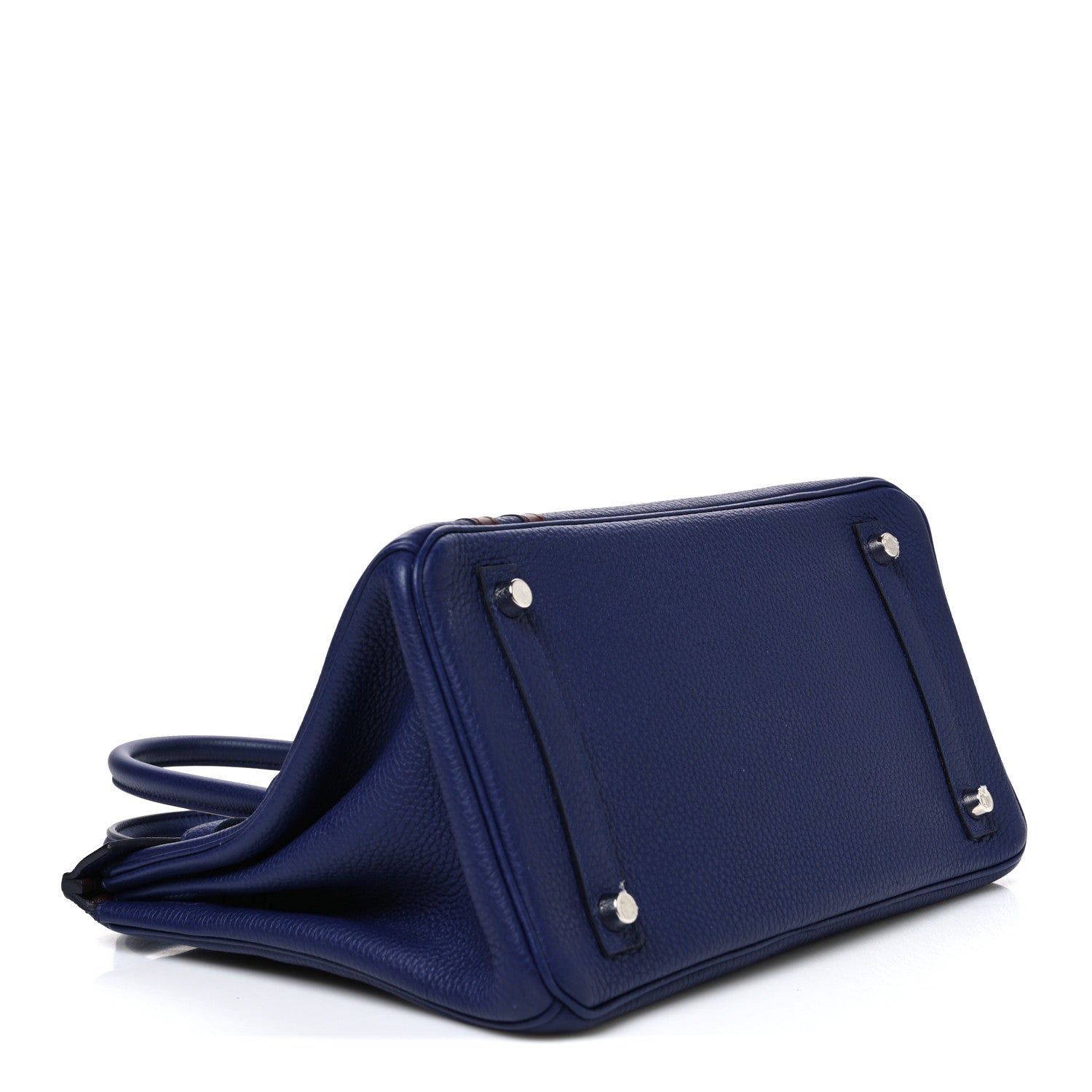 Hermes Togo Swift Officier Birkin 30 Bleu Encre Rouge H 4 of 10