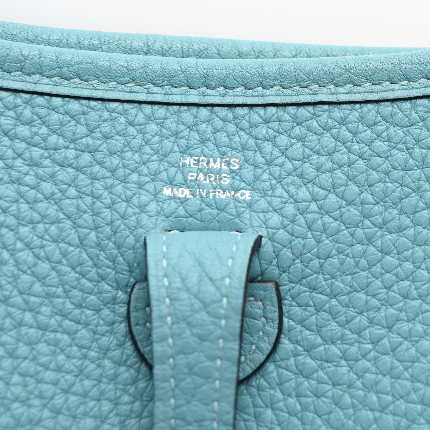 Hermes Taurillon Clemence Amazone Evelyne TPM Bleu Saint Cyr Orange Poppy 6 of 10