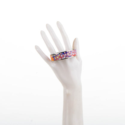 Hermes Enamel Printed Wide Grand Fonds Bracelet 65 2 of 5