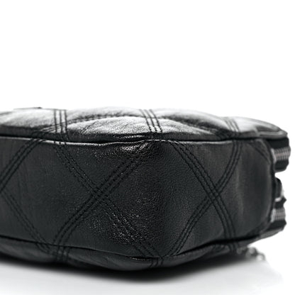 Saint Laurent Grained Lambskin Quilted Mini Becky Double Zip Bag Black 11 of 11