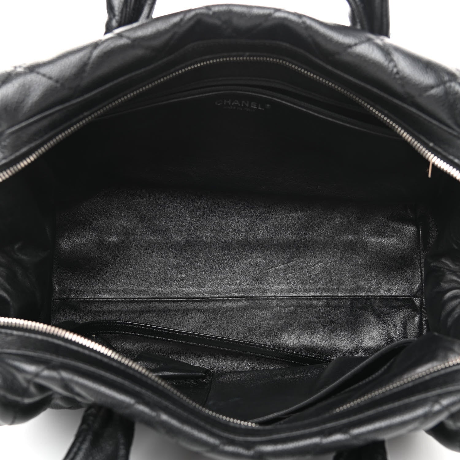 Chanel Caviar Quilted CC Timeless Bowler Black 5 of 10