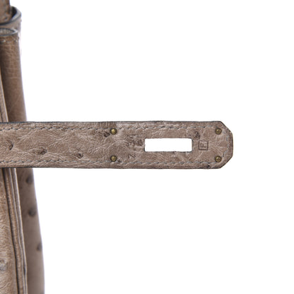 Hermes Ostrich Birkin 35 Gris Tourterelle 7 of 18