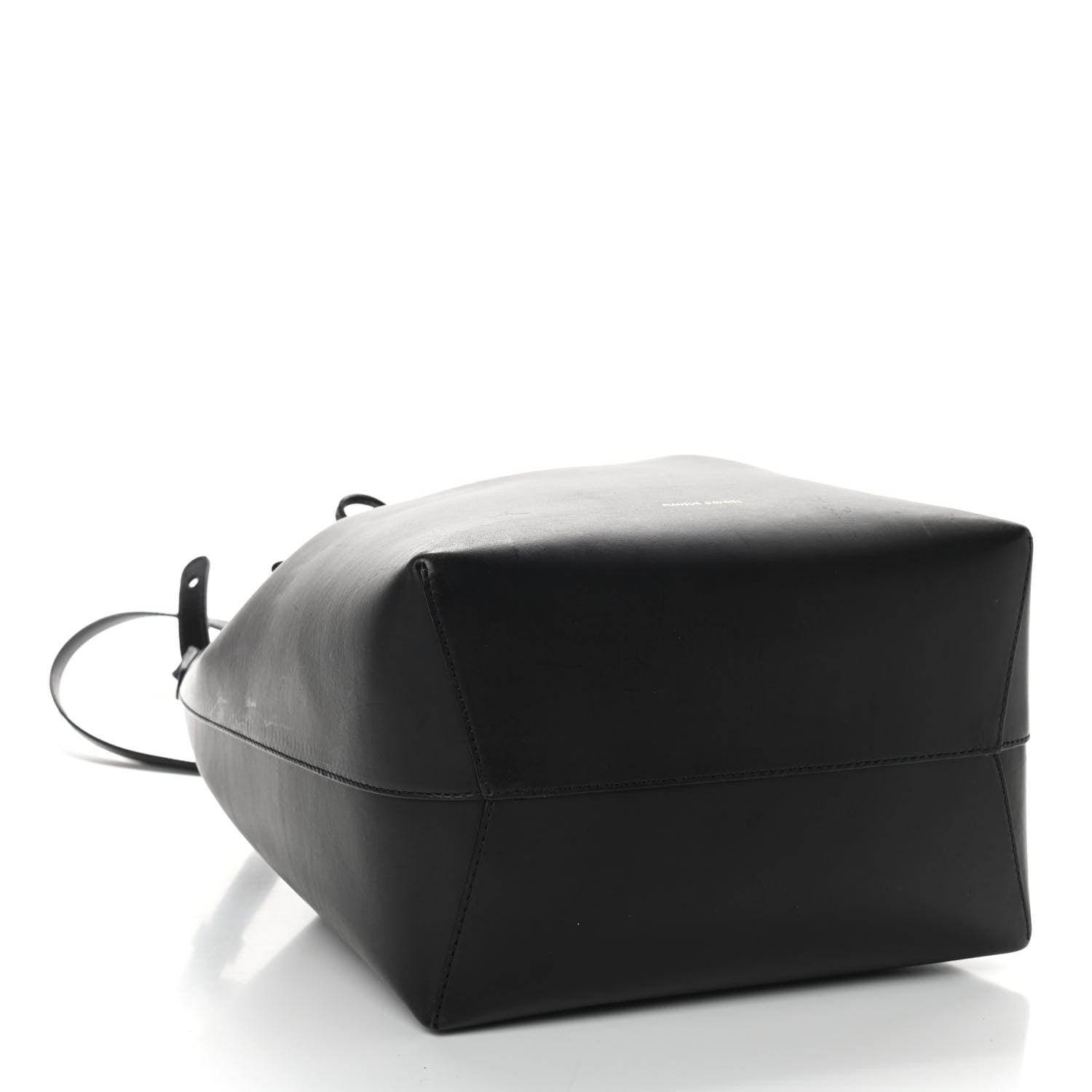 Mansur Gavriel Vegetable Tanned Calfskin Bucket Bag Black Royal 5 of 10