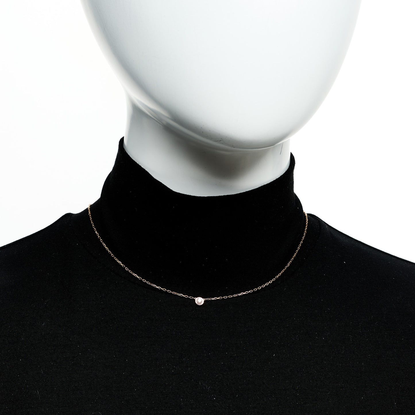18K Pink Gold Diamond SM D'Amour Pendant Necklace