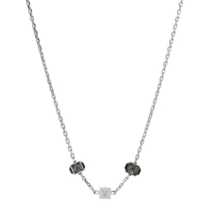 Louis Vuitton Swarovski Gamble Short Necklace Silver 1 of 5