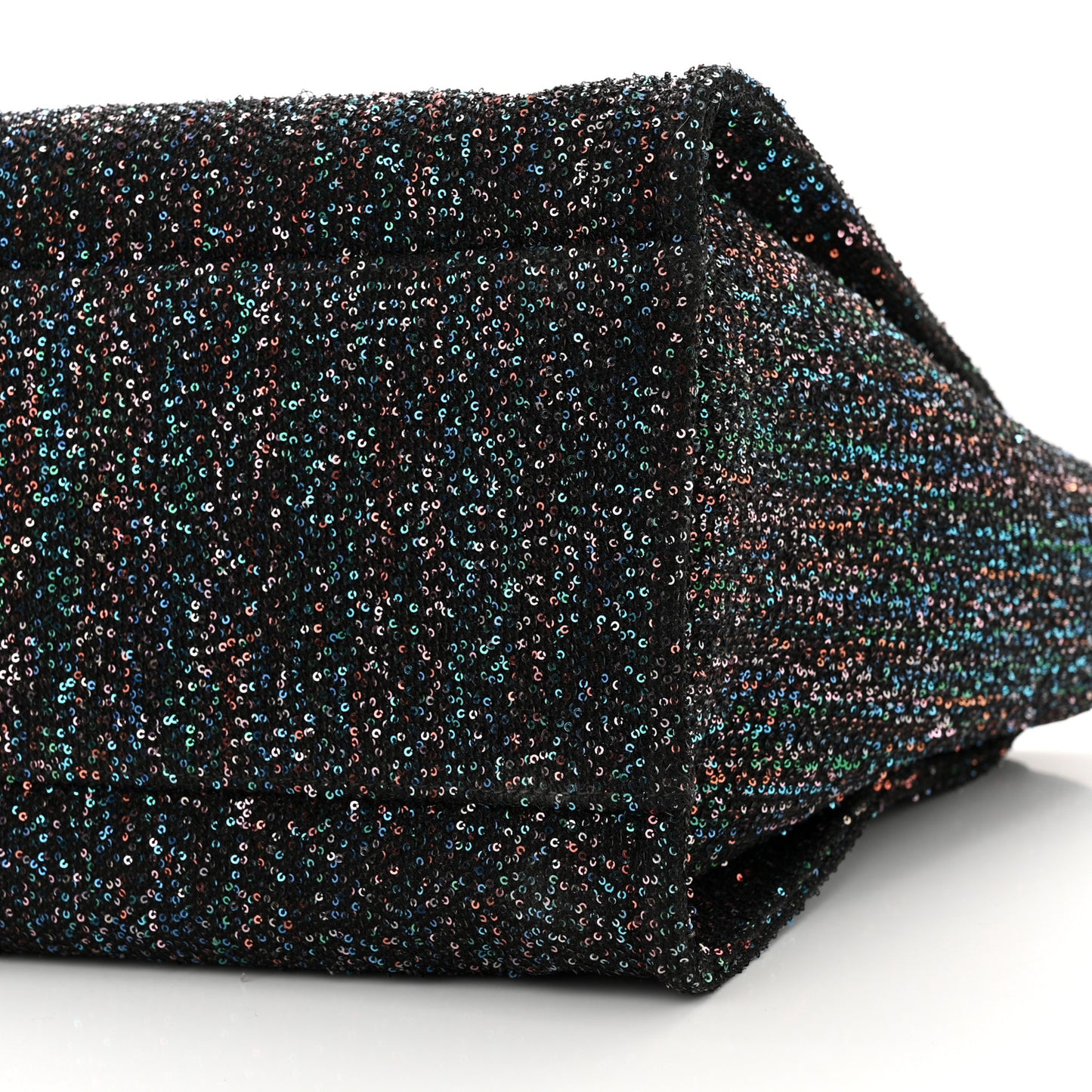 Viscose Sequins Medium Deauville Tote Black