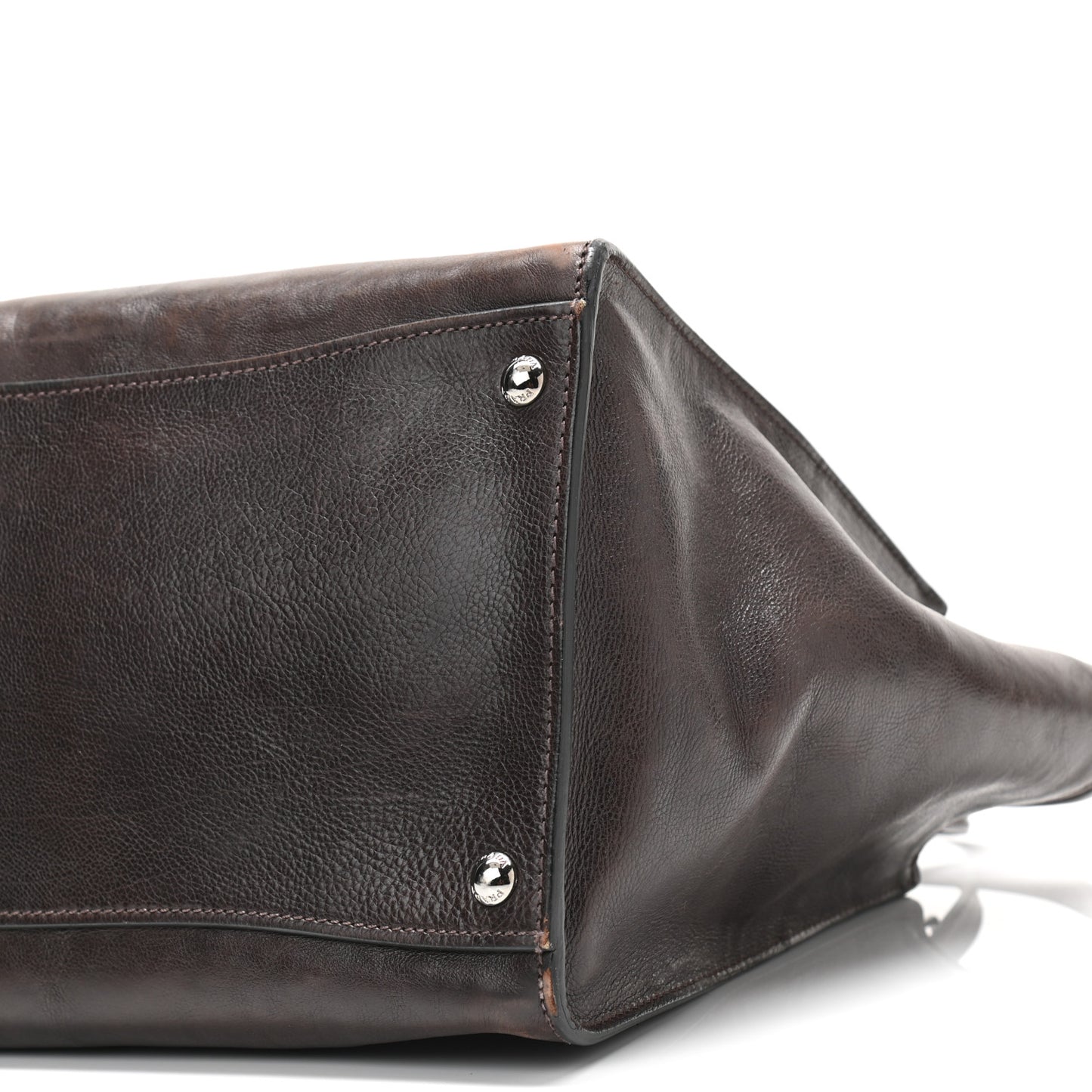 Glace Calfskin Twin Pocket Tote Moro