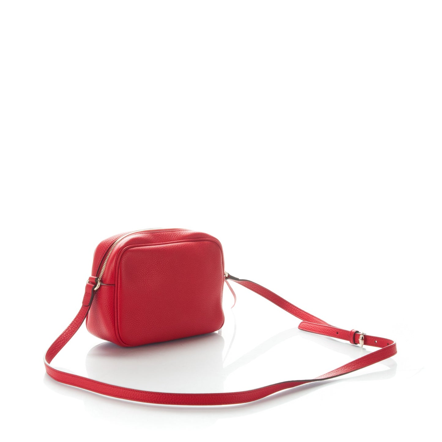 Pebbled Calfskin Small Soho Disco Bag Tabasco Red