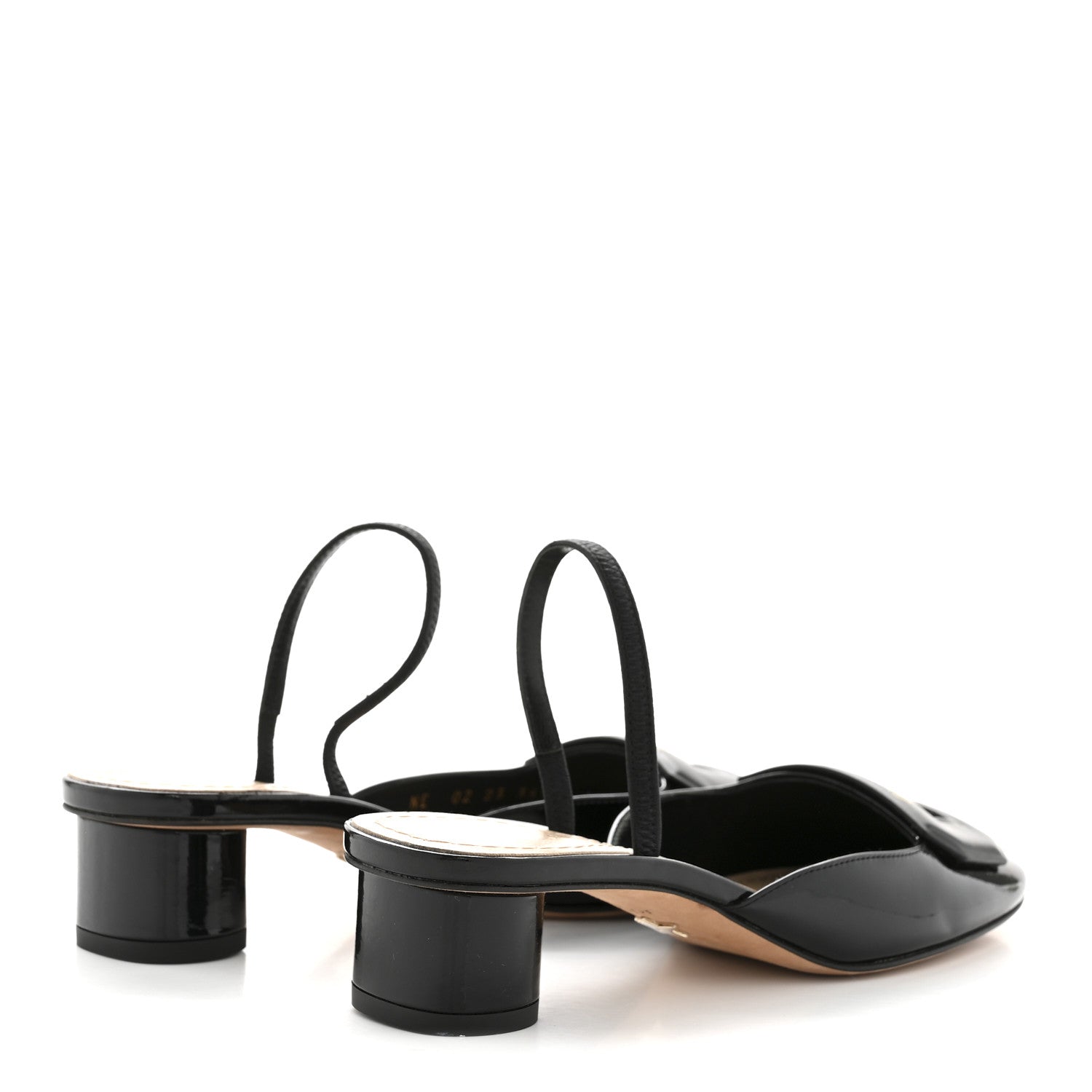 Christian Dior Patent Dior Day Slingback 35mm Pumps 35.5 Black