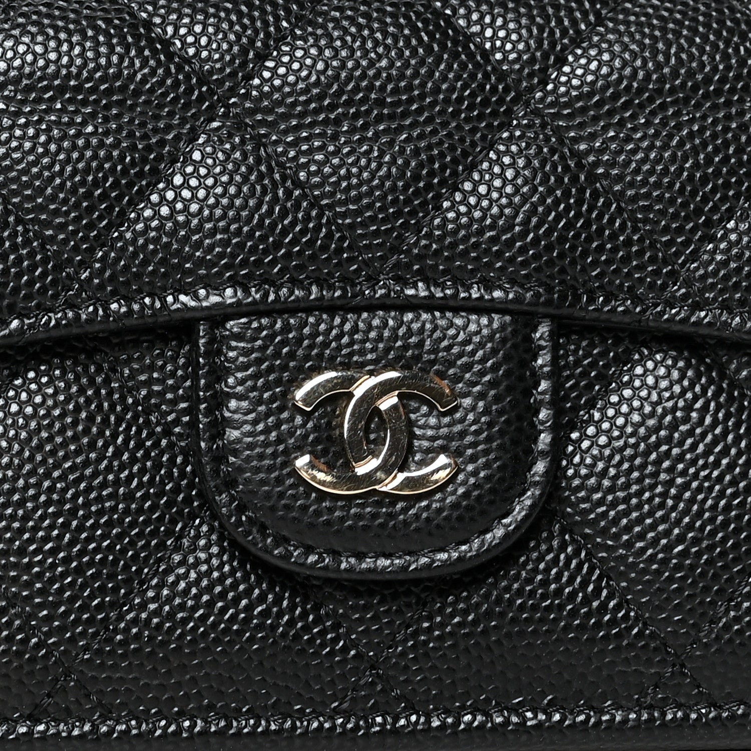 Chanel Caviar Quilted Compact Flap Wallet Black 9 of 9