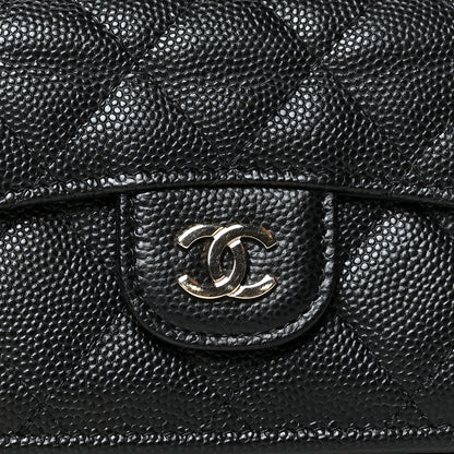 Chanel Caviar Quilted Compact Flap Wallet Black 9 of 9