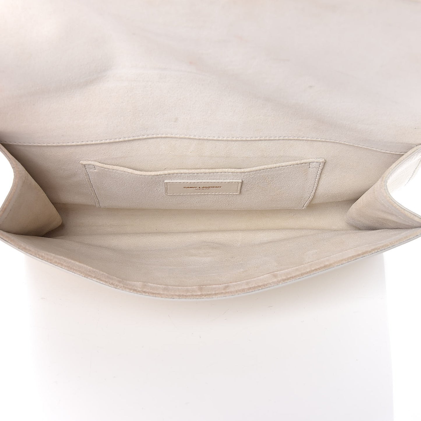 Calfskin Classic Y Clutch White