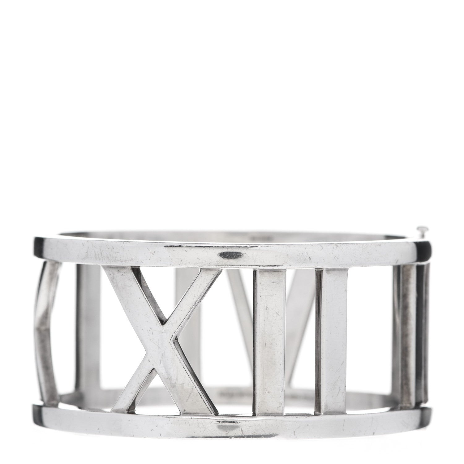 Tiffany Sterling Silver Wide Atlas Hinged Bangle Bracelet 1 of 7