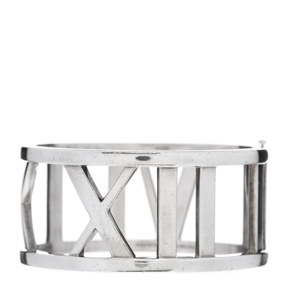 Tiffany Sterling Silver Wide Atlas Hinged Bangle Bracelet 1 of 7