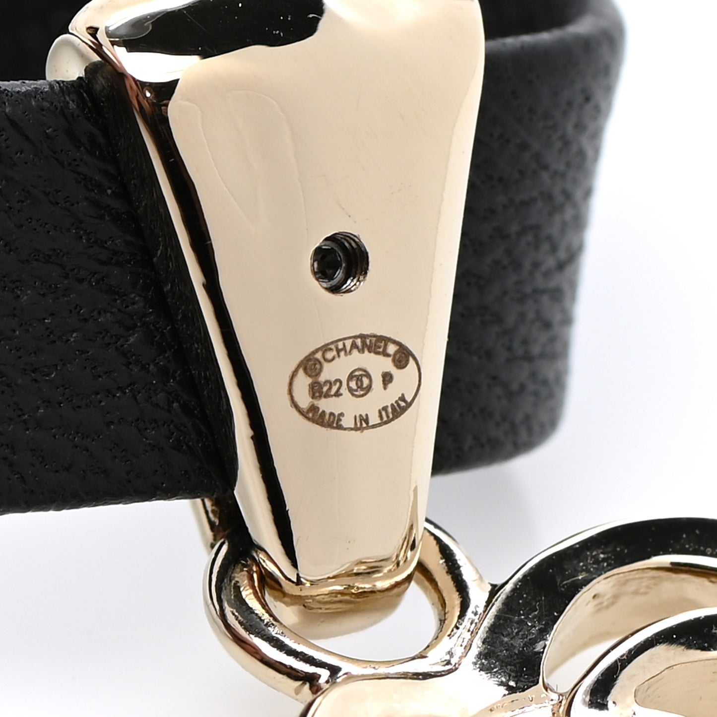 Lambskin CC Heart Choker Necklace Black