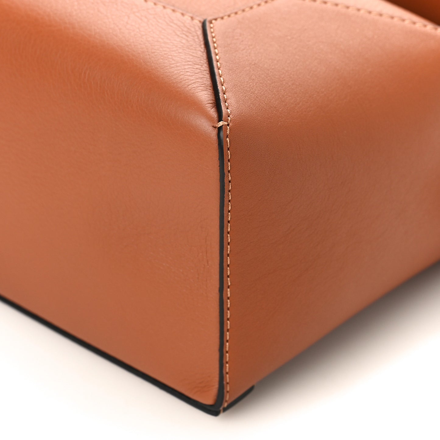 Calfskin Small Puzzle Edge Bag Tan