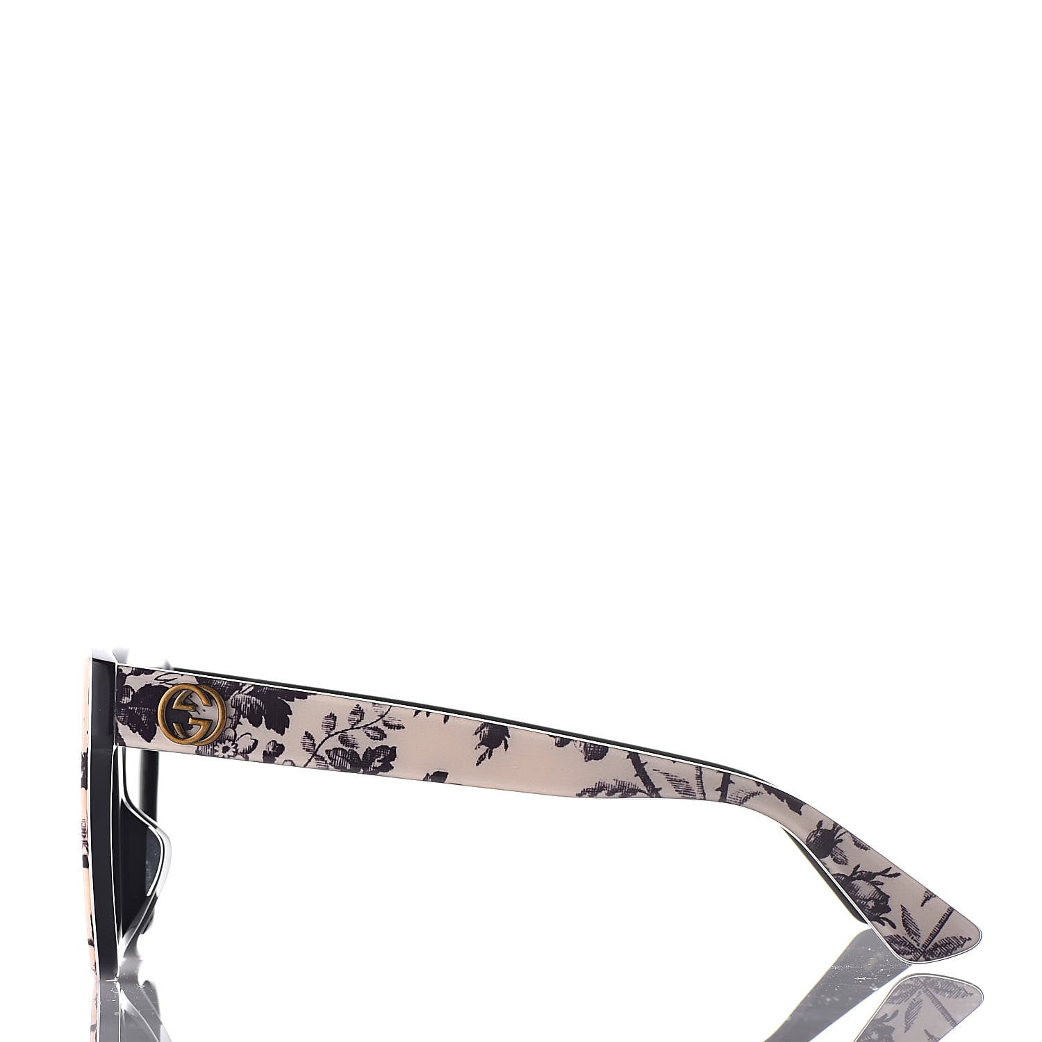 Gucci Acetate Herbarium Print Square Frame Sunglasses GG0029SA White 3 of 10