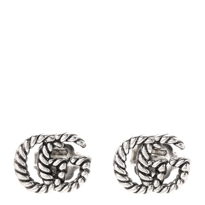 Gucci Sterling Silver Torchon Double G Earrings 1 of 6