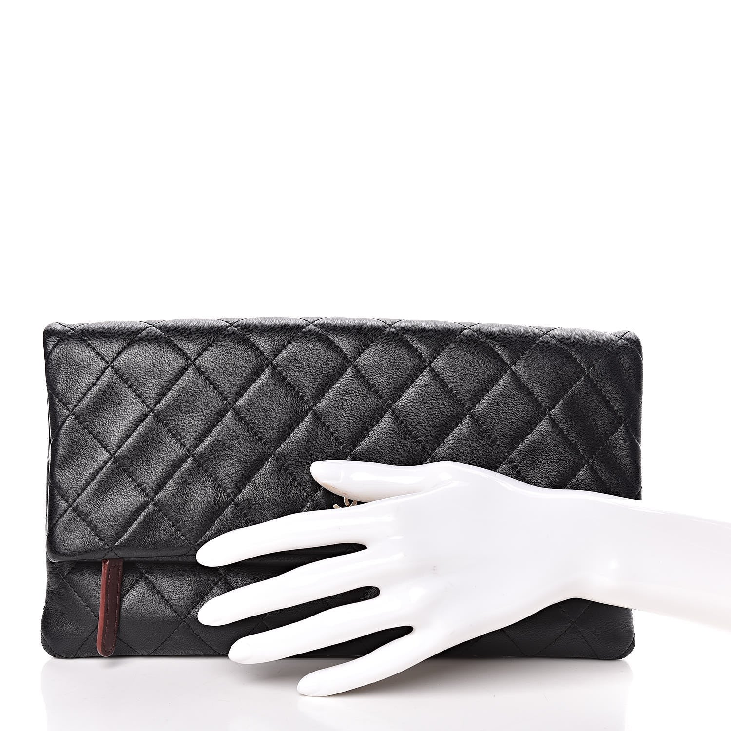 Chanel Lambskin Quilted CC Beauty Clutch Black 2 of 10