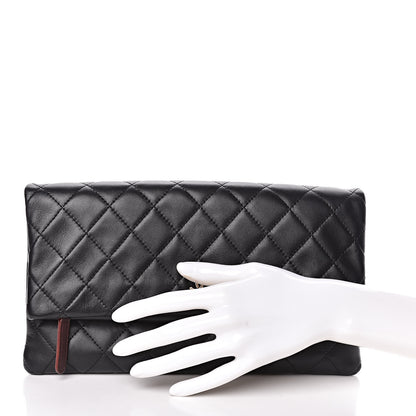 Chanel Lambskin Quilted CC Beauty Clutch Black 2 of 10