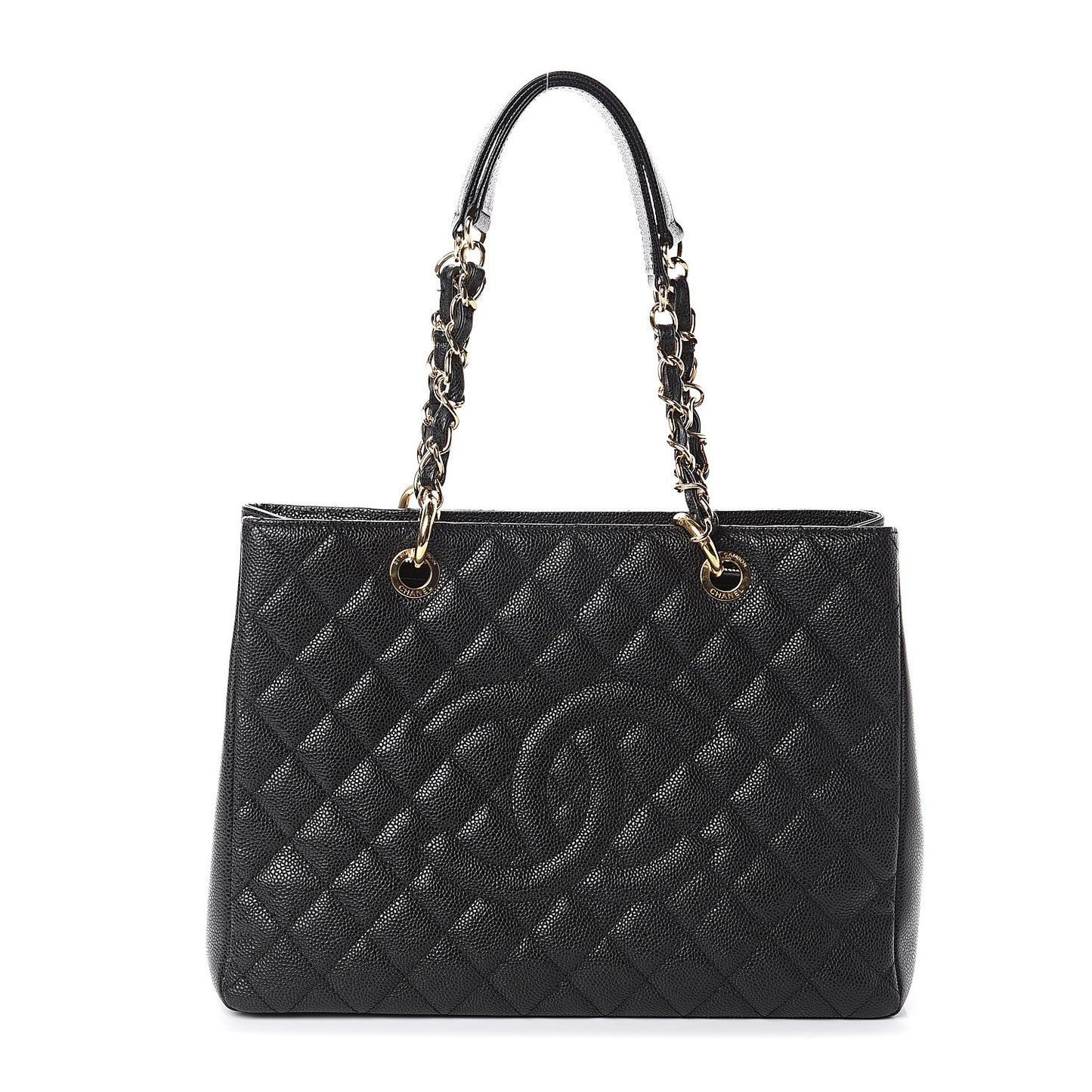 Caviar Quilted Grand Shopping Tote GST Black