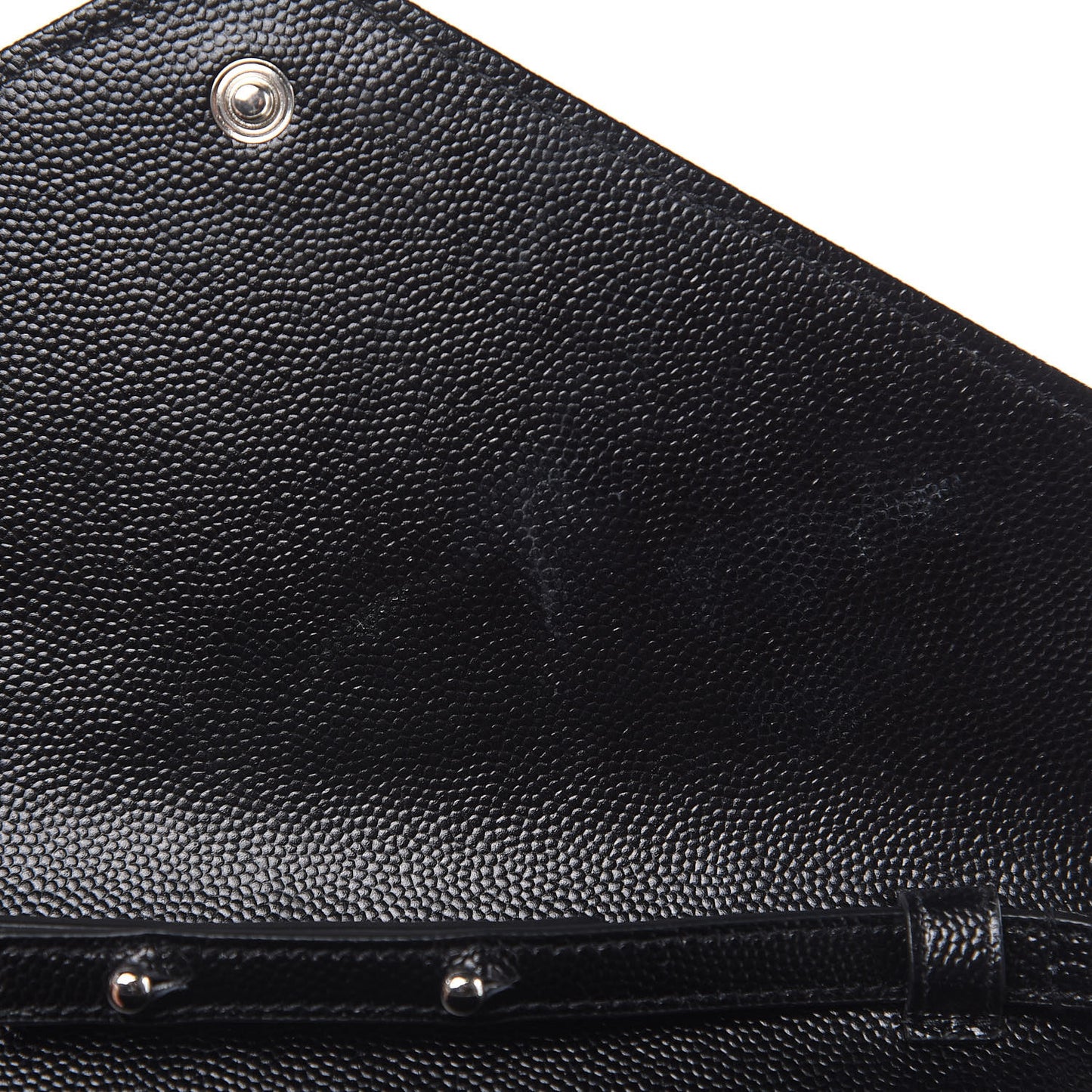 Grain De Poudre Matelasse Chevron Monogram Chain Wallet Black