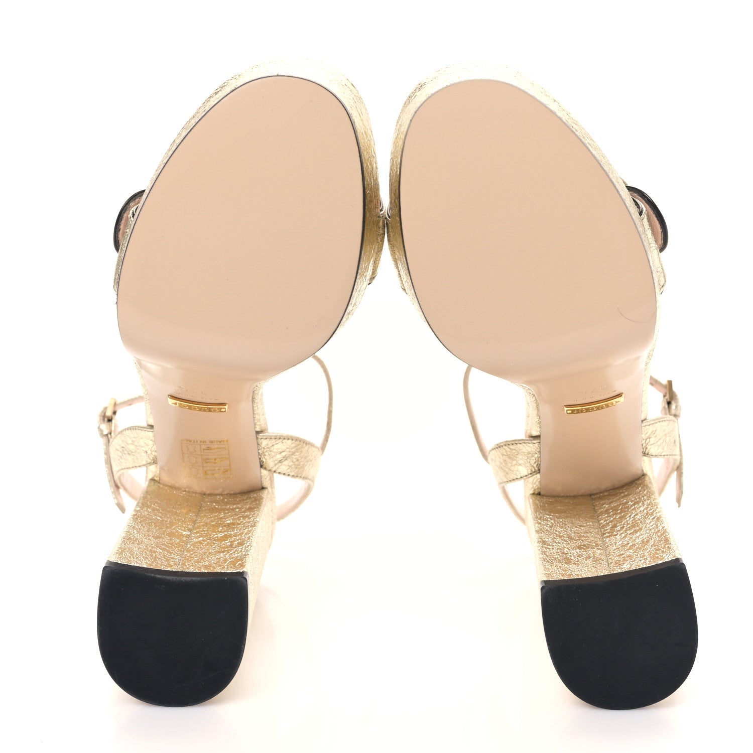 Gucci Galassia GG Marmont Ankle Wrap 30/115mm Platform Sandals 37.5 Platino 5 of 8