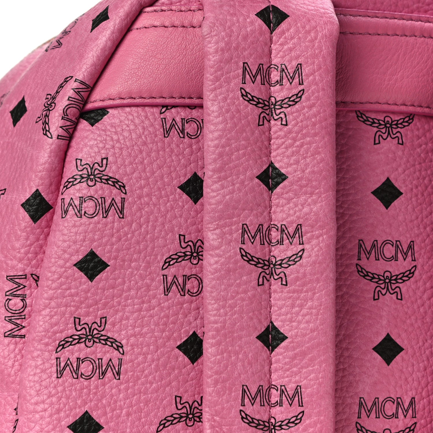 MCM Visetos Medium Side Studs Stark Backpack Pink 13 of 14