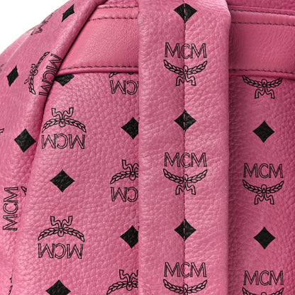 MCM Visetos Medium Side Studs Stark Backpack Pink 13 of 14