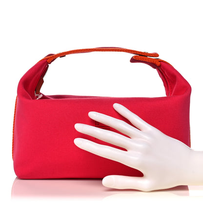 Hermes Canvas Large Bride-A-Brac Pouch Hibiscus 2 of 10