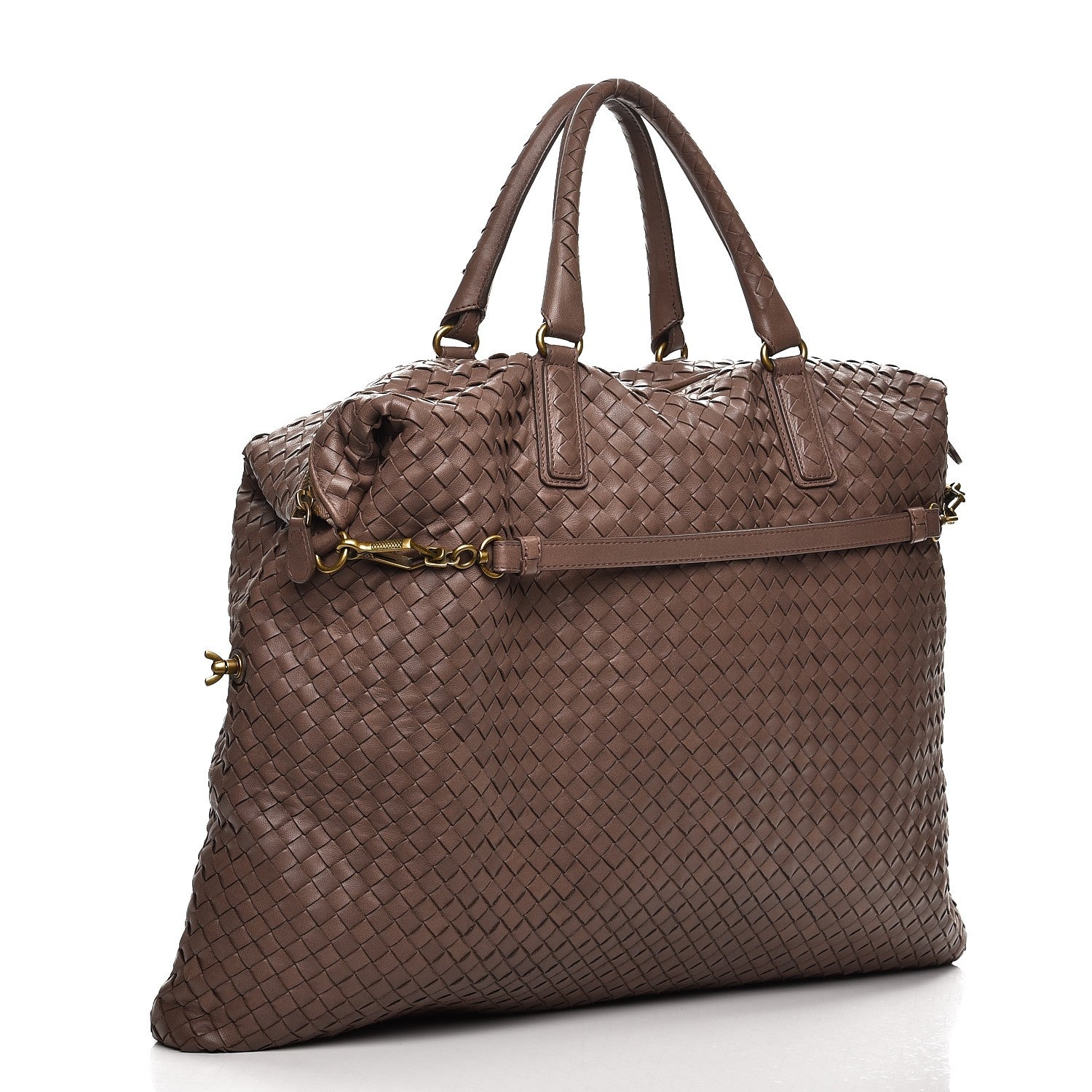 Bottega Veneta Nappa Intrecciato Maxi Convertible Tote Elephant 4 of 10