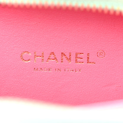 Chanel Caviar Quilted Small CC Filigree Vanity Case Pink Green Blue 11 of 21