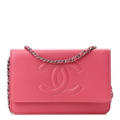 Chanel Caviar Timeless CC Wallet On Chain WOC Pink 1 of 11