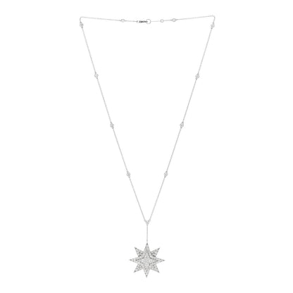 Tiffany Platinum Diamond Star Drop Necklace 3 of 6