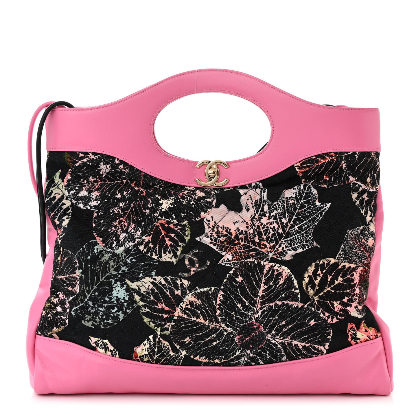 Calfskin Canvas Printed Medium 31 Shopping Bag Pink