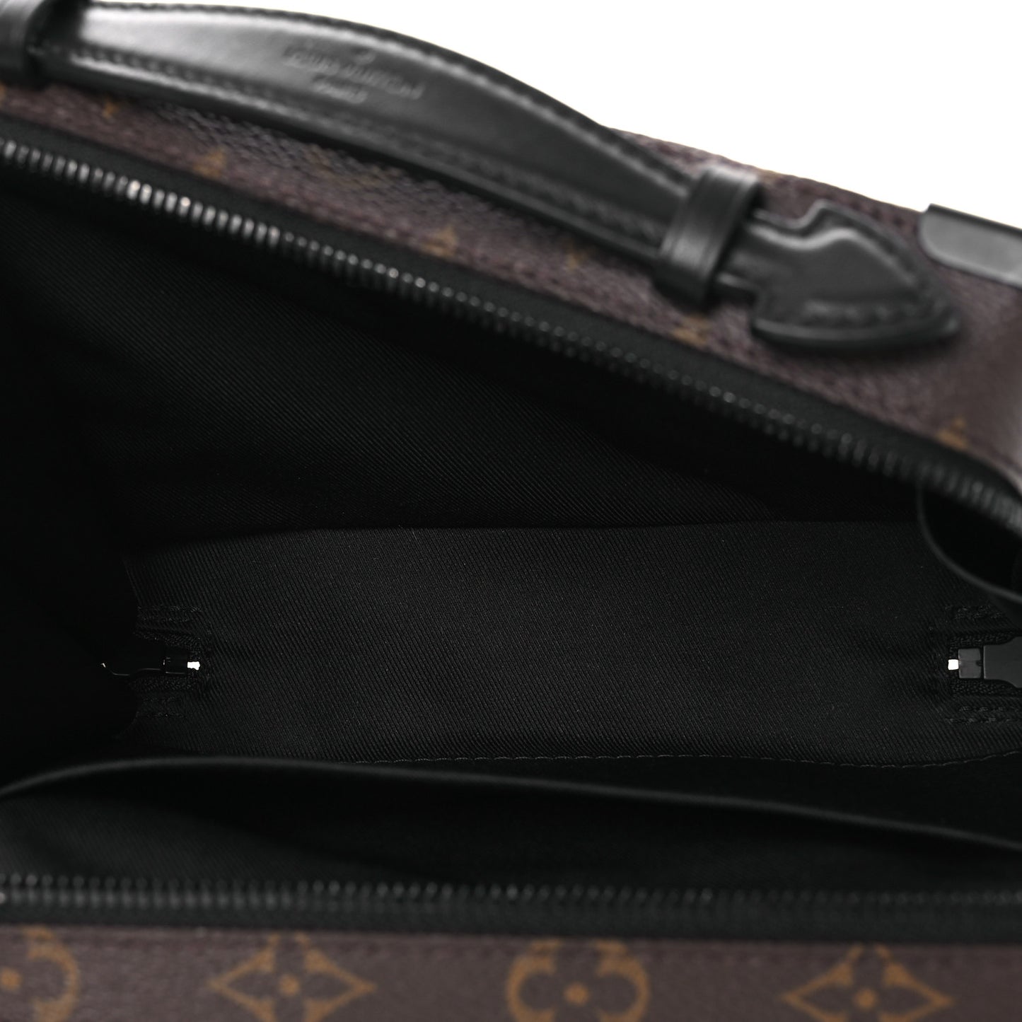 Monogram Macassar Handle Soft Trunk Black
